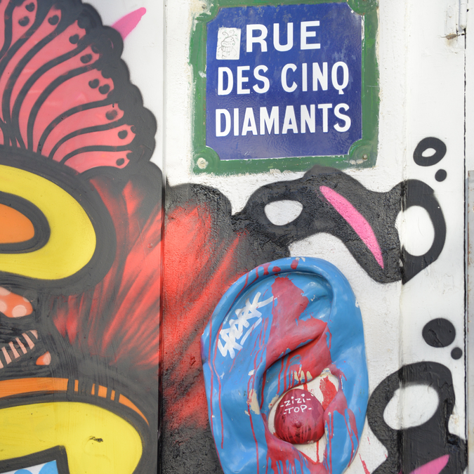 Street sign and street art in the 13th arrondissement | © Shutterstock 507992404